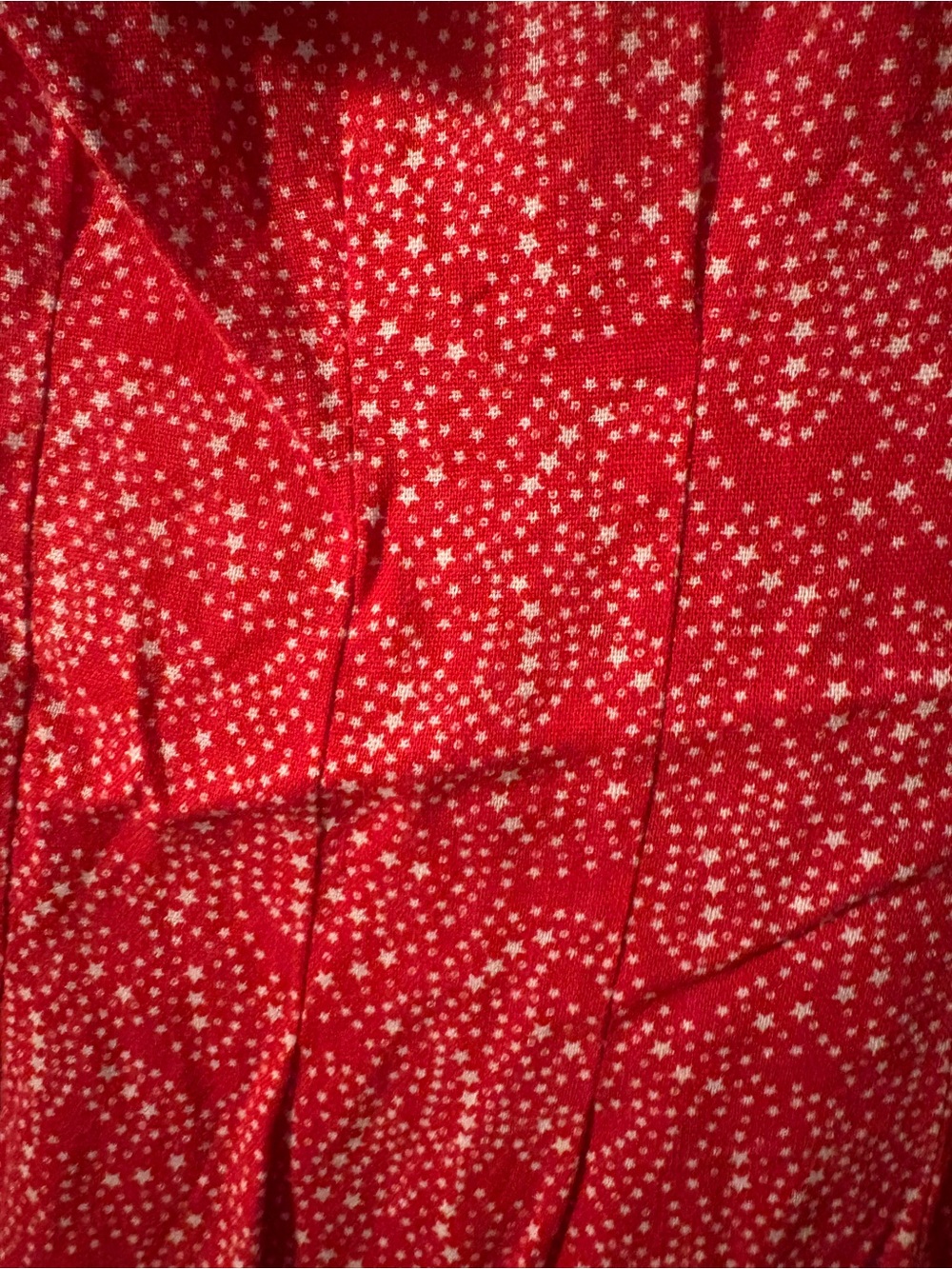 Universal Thread Red Short-Sleeve Button-Front Tunic with White Star Pattern - Picture 5 of 6